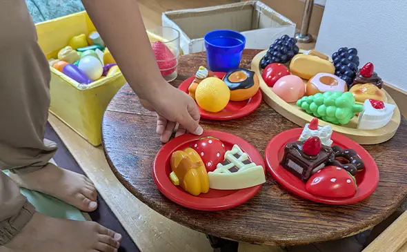 豊島区の雑司ヶ谷幼稚園｜文京区 新宿区のままごとの様子